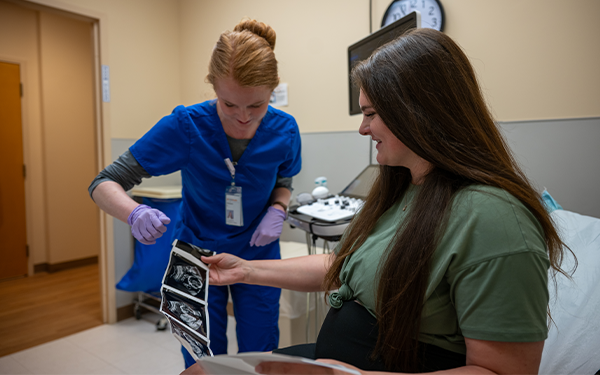woman getting ultrasound
