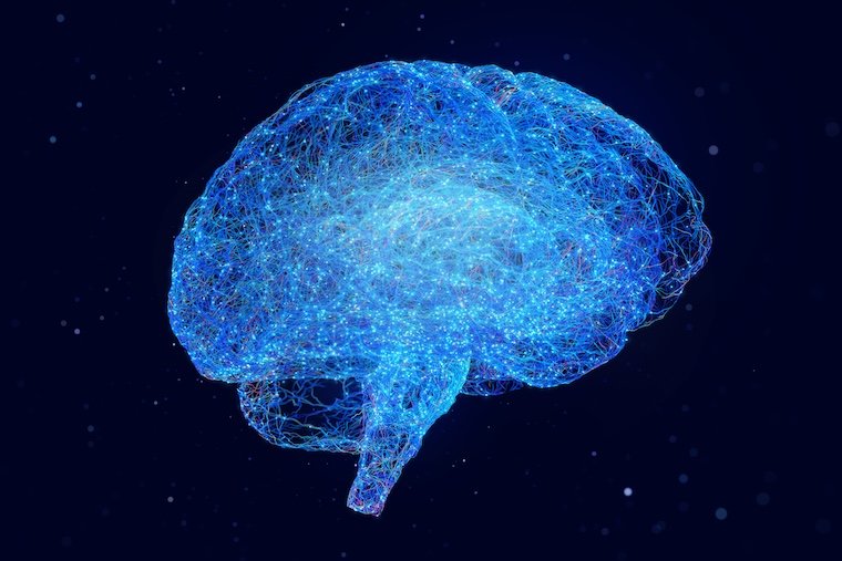 An artist's rendering of brain activity