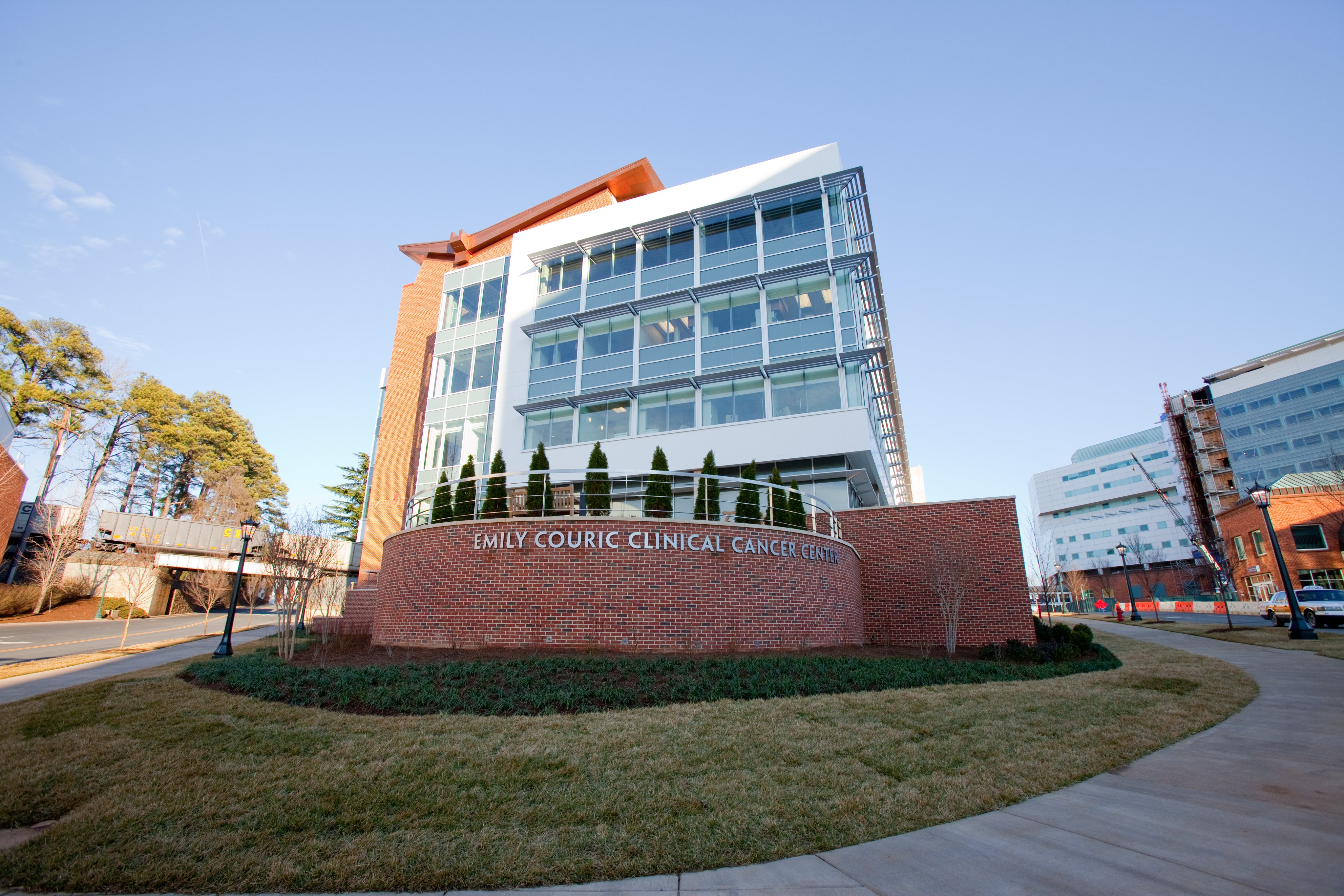 Exterior photo of the Emily Couric Clinical Cancer Center.