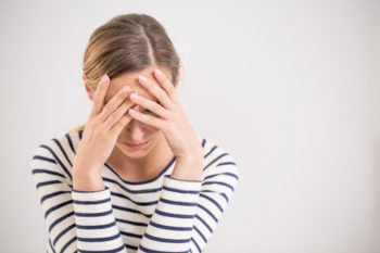 Woman suffering stroke