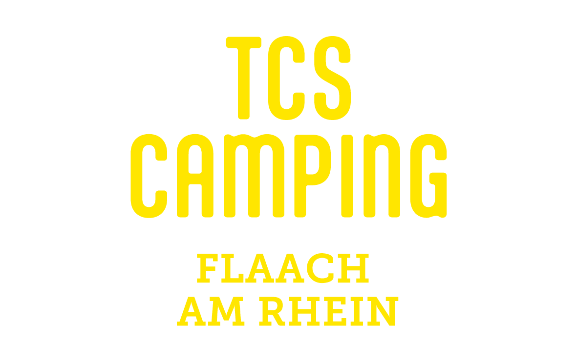 TCS Camping Logo des Campingplatzes Flaach am Rhein.