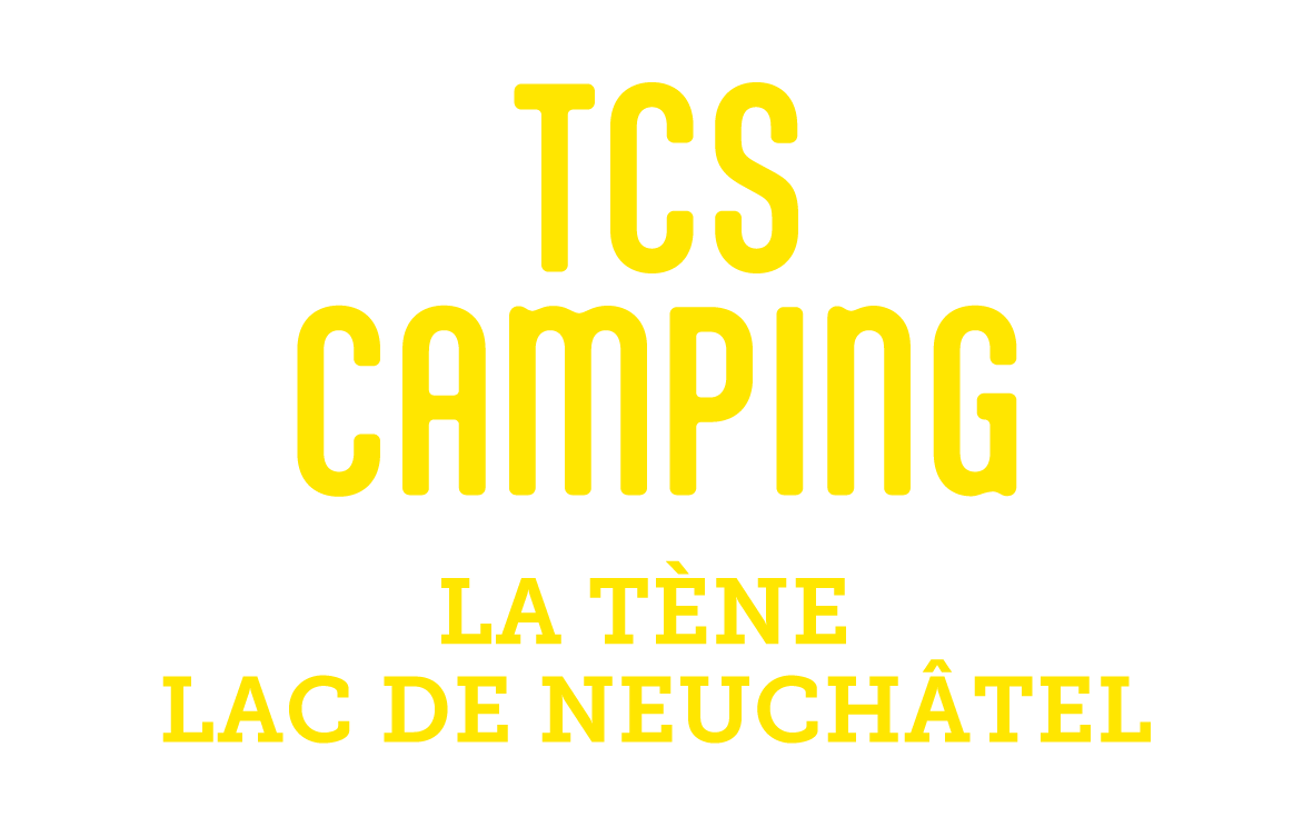 TCS Camping Logo des Campingplatzes La Tène Lac de Neuchâtel. 