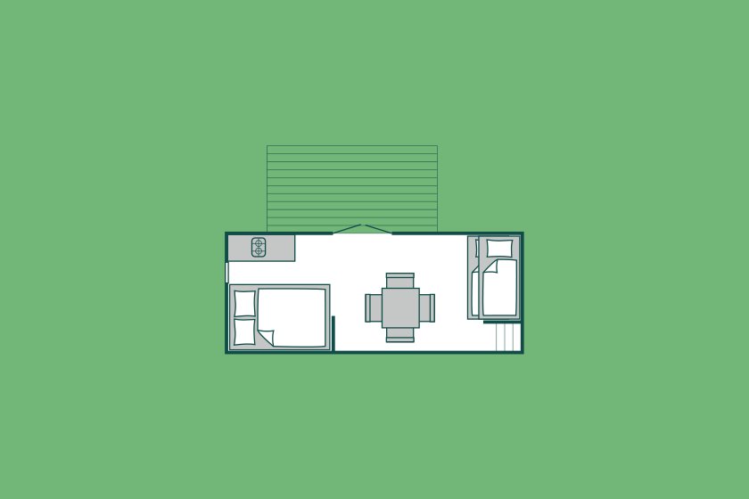 Plan de l'hébergement locatif TCS Camping