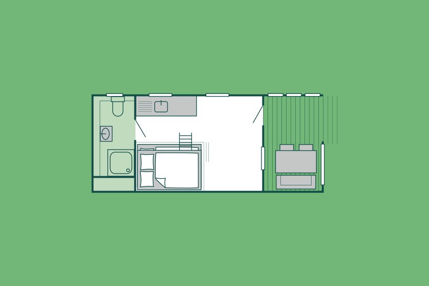 Plan de l'hébergement locatif TCS Camping
