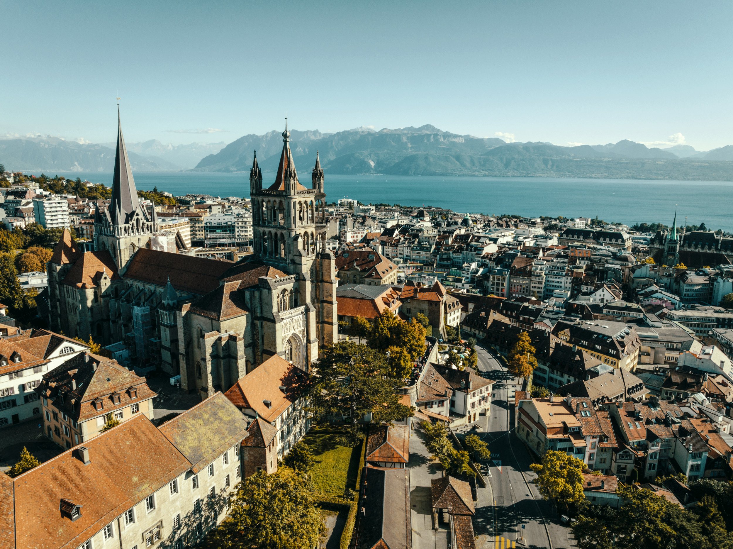 View of Lausanne from above.