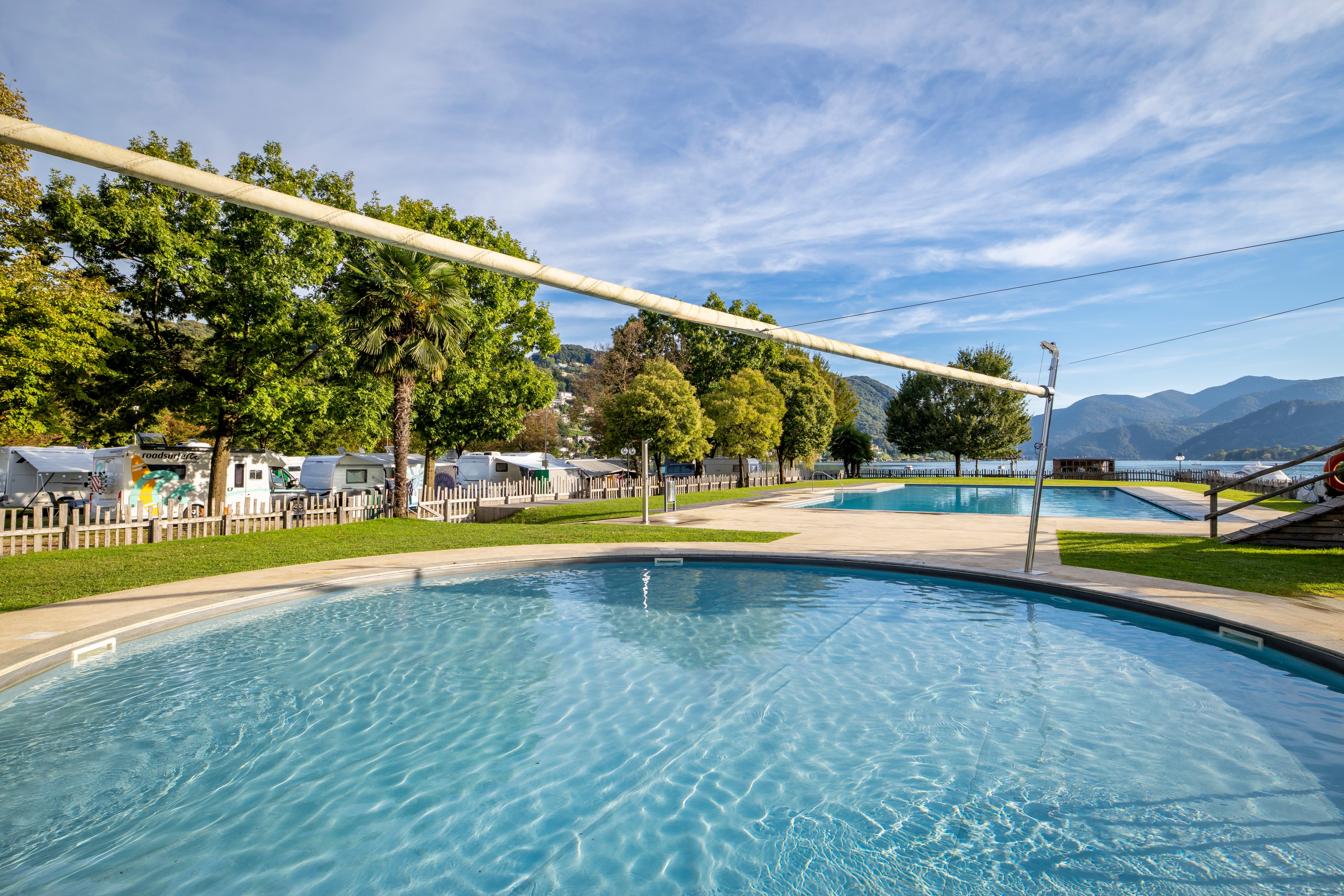 Piscine pour enfants et piscine au camping TCS Lugano-Muzzano.