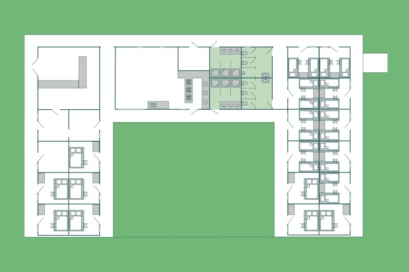 Grundriss Mietunterkunft TCS Camping