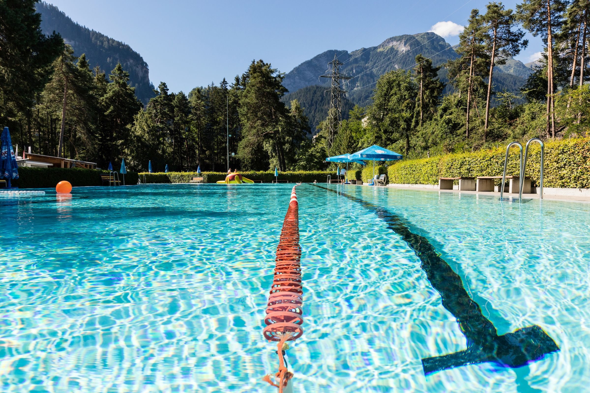 Swimming pool at TCS Camping Thusis