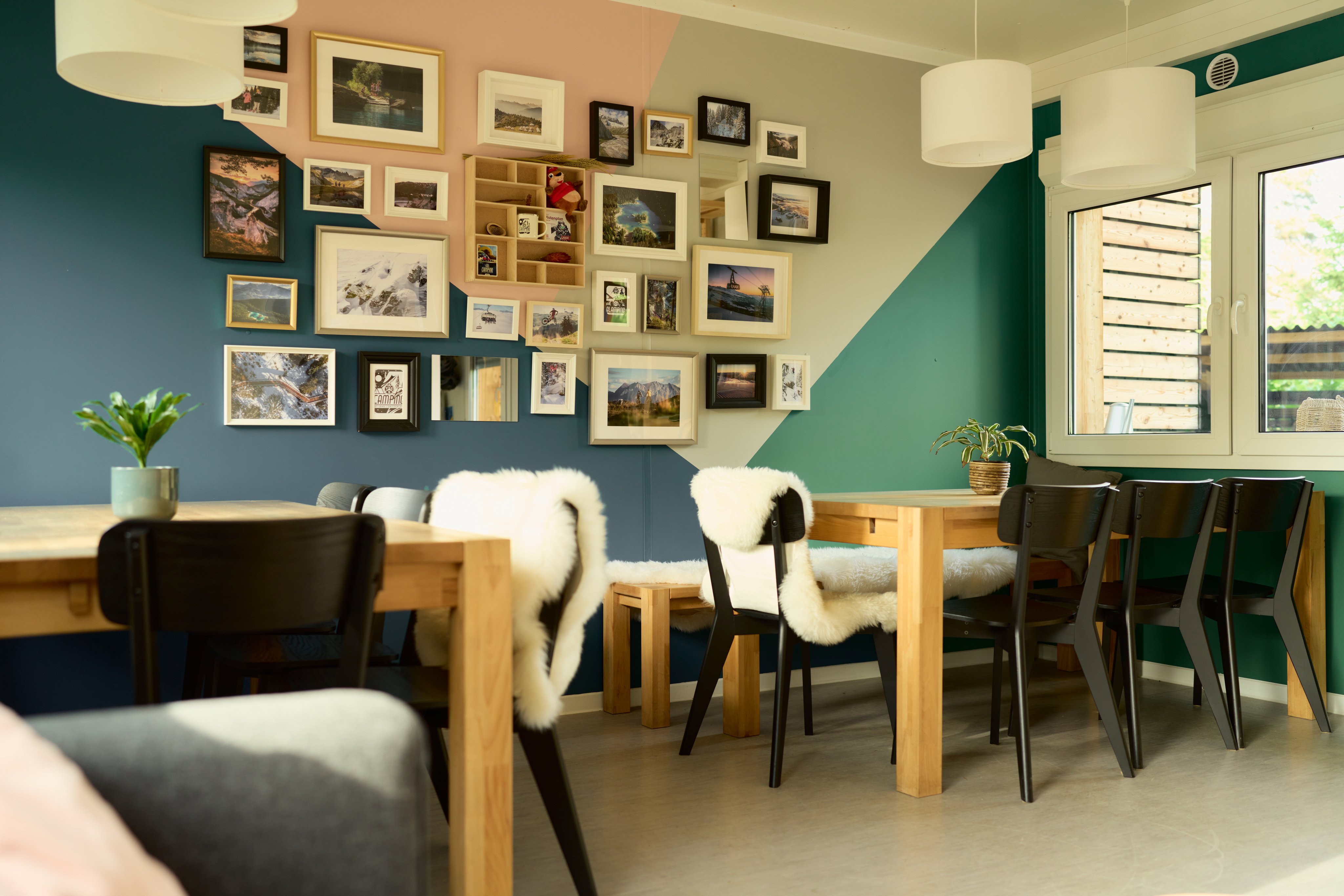 Una confortevole sala ricreativa in campeggio.