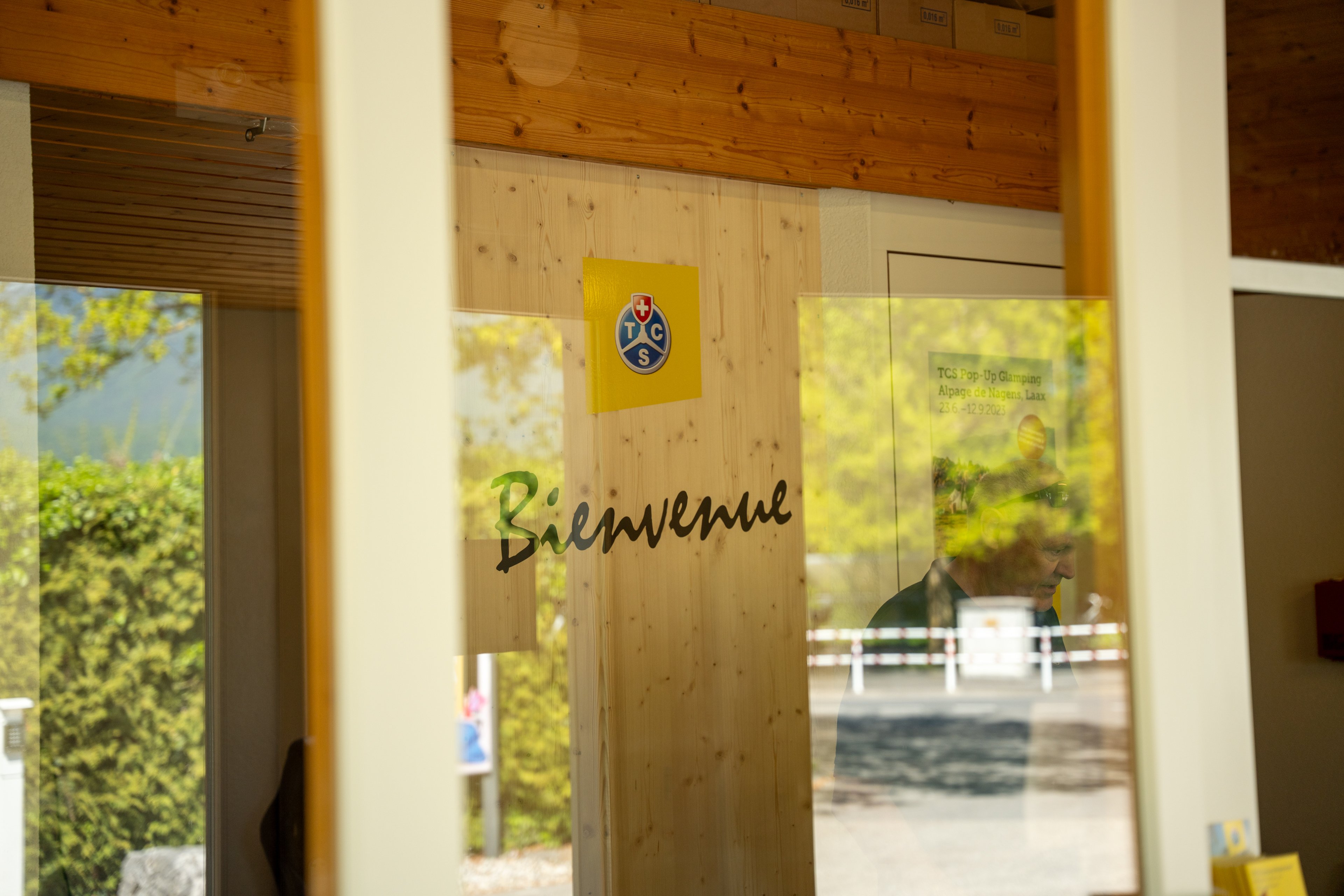 Rezeption auf einem Campingplatz