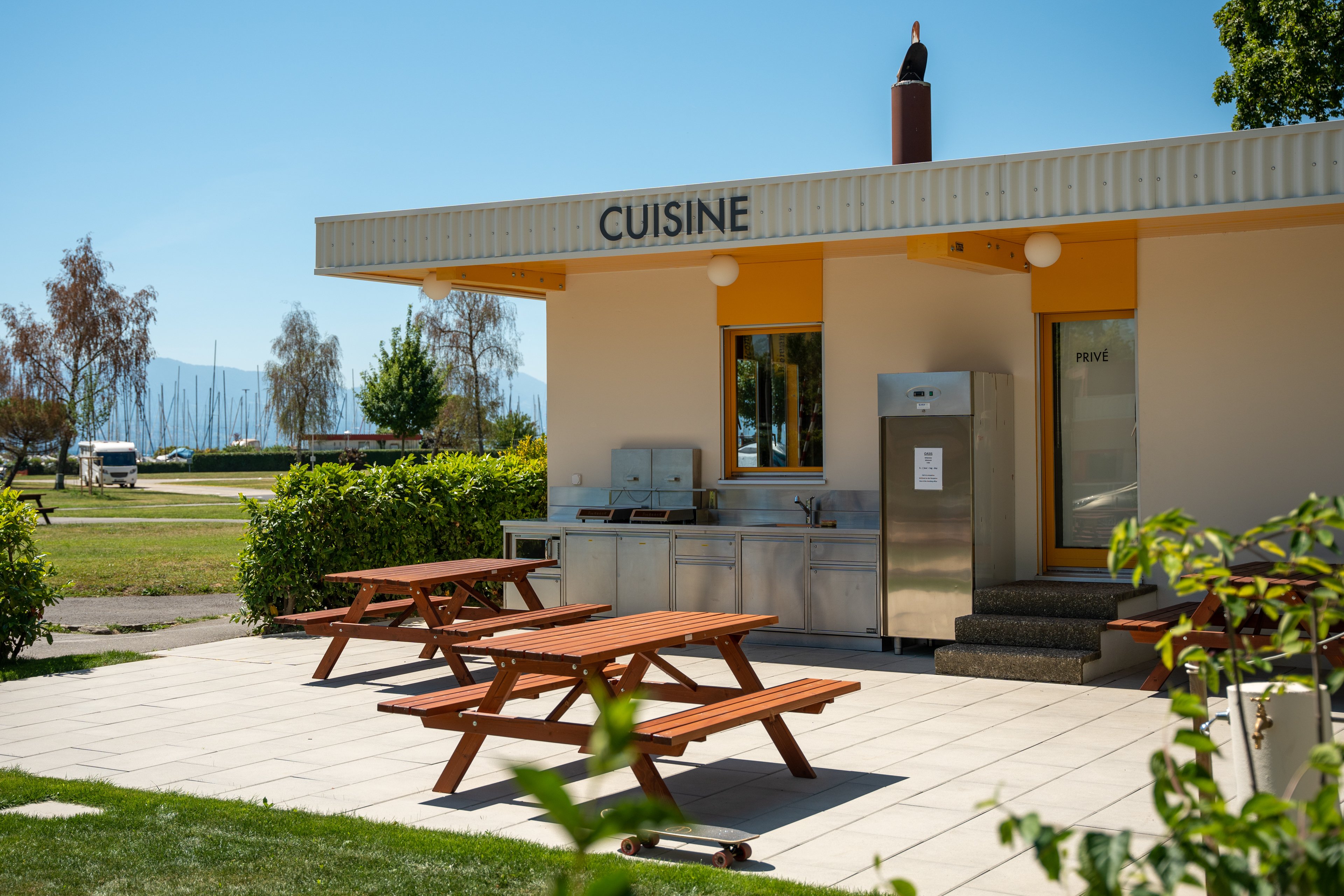 Cucina all'aperto in campeggio