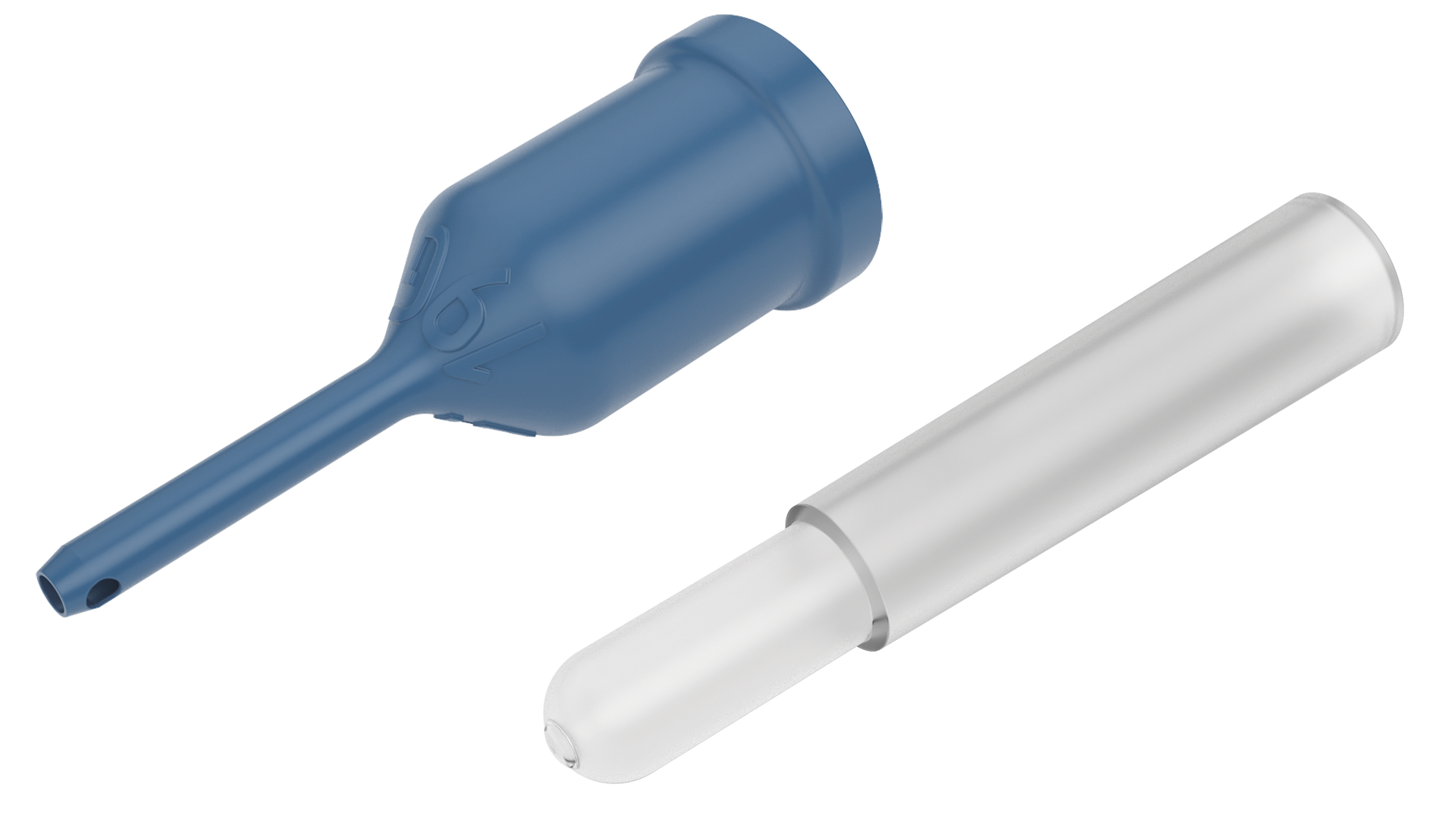 Blue phaco handpiece with transparent accessory component
