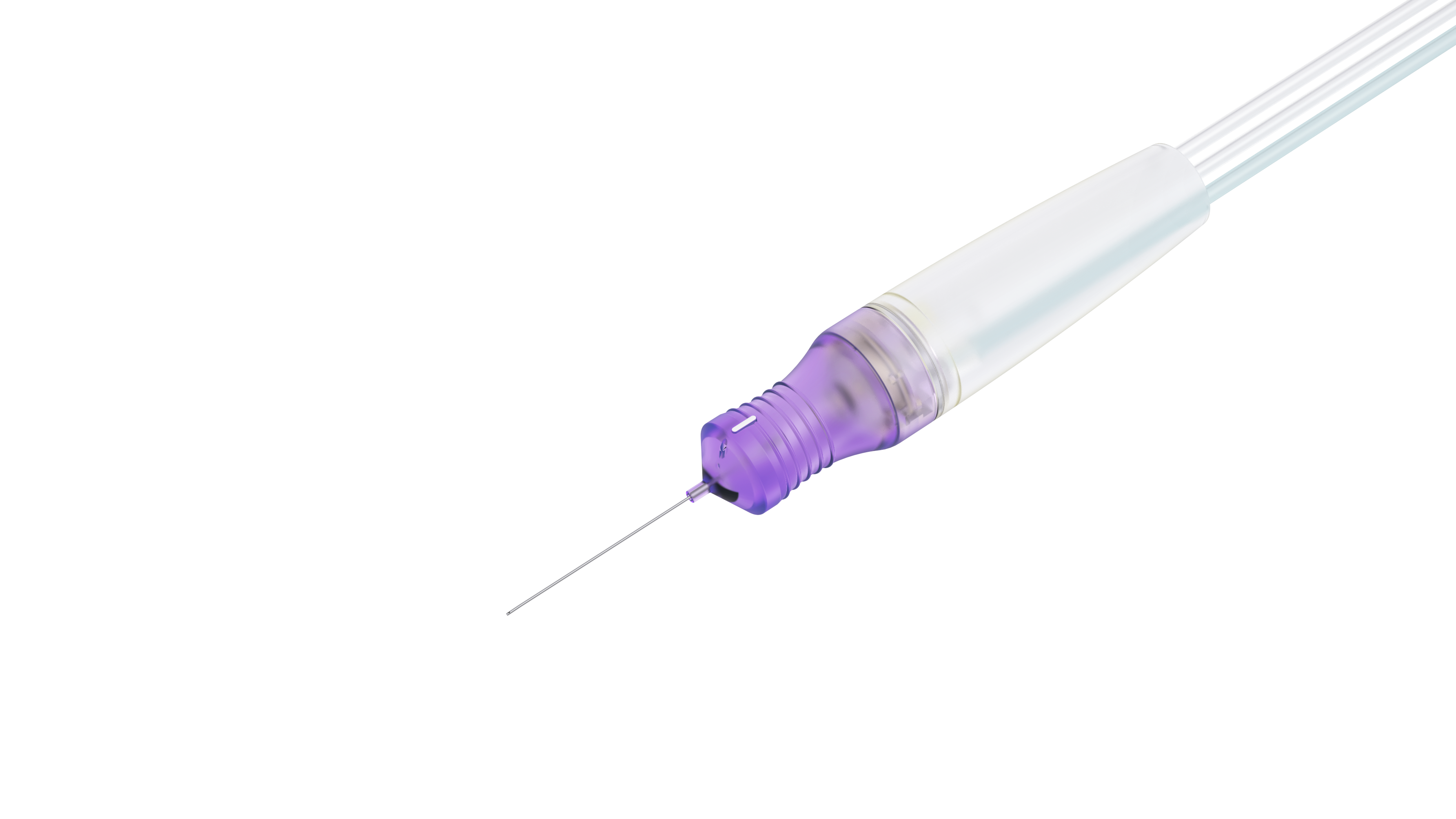 side view of the continuous flow cutter in 27g