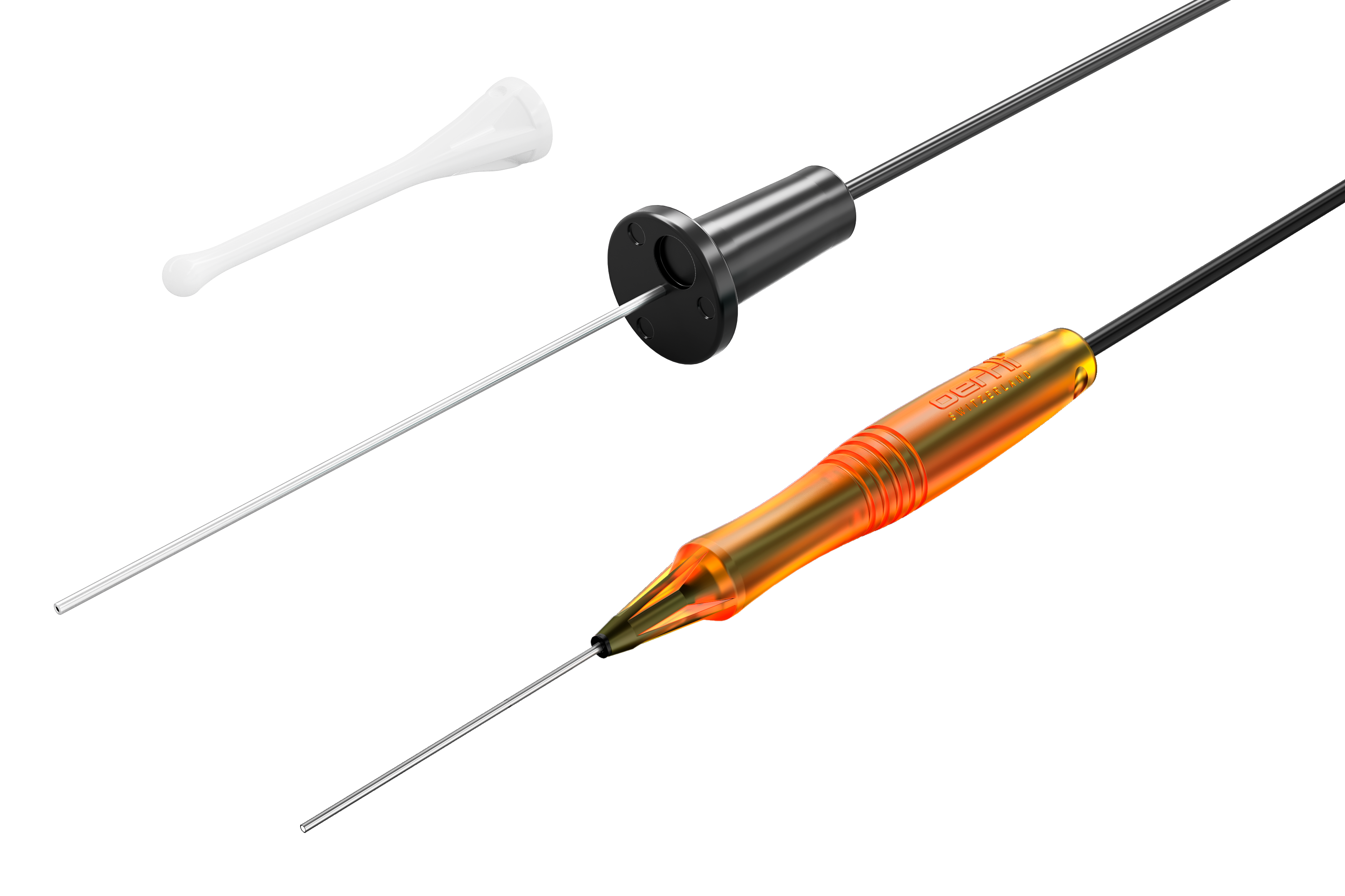 23G endo illuminator with 90 degree illumination probe and Viper scleral indenter attachment