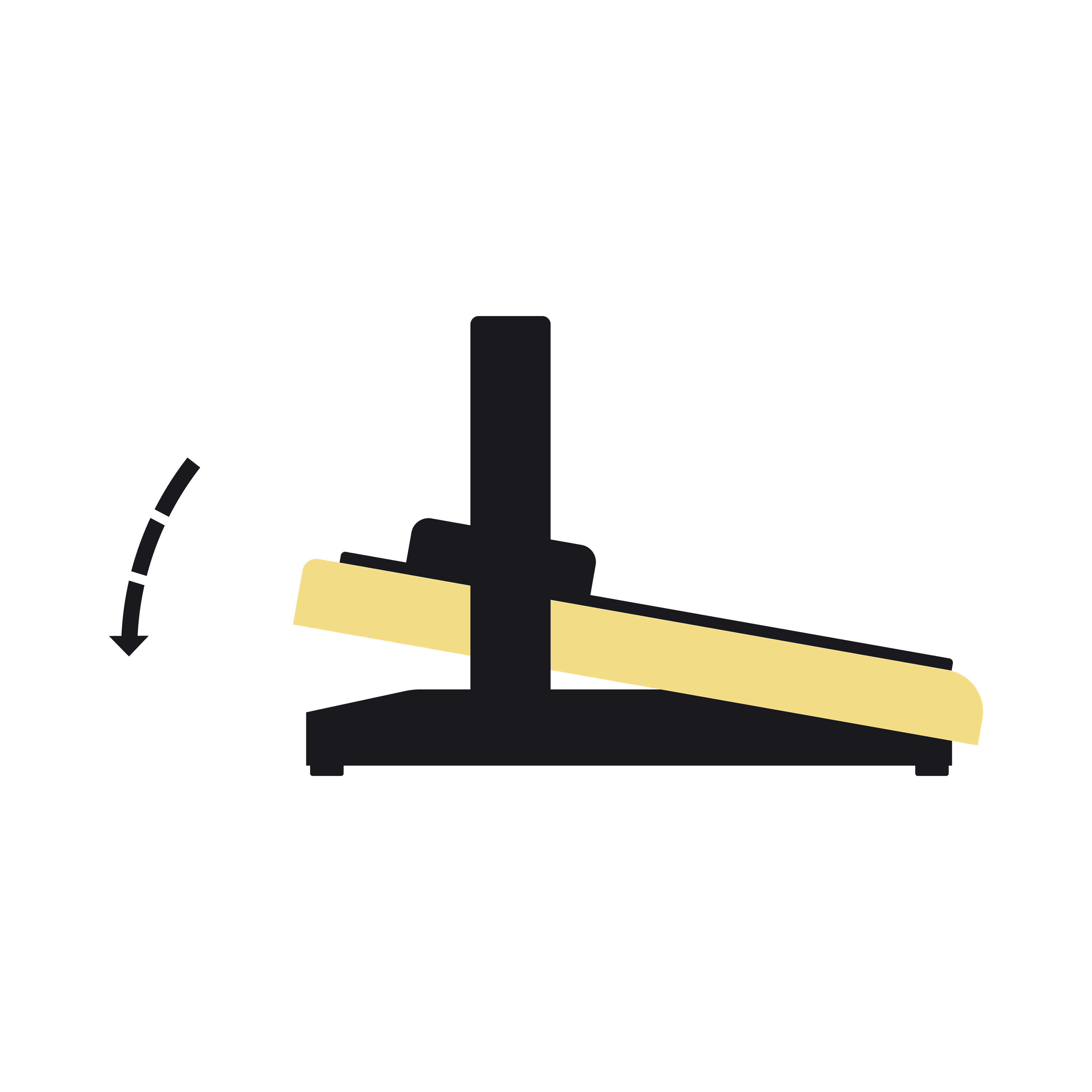 Graphic showing linear pedal control movement with downward foot motion