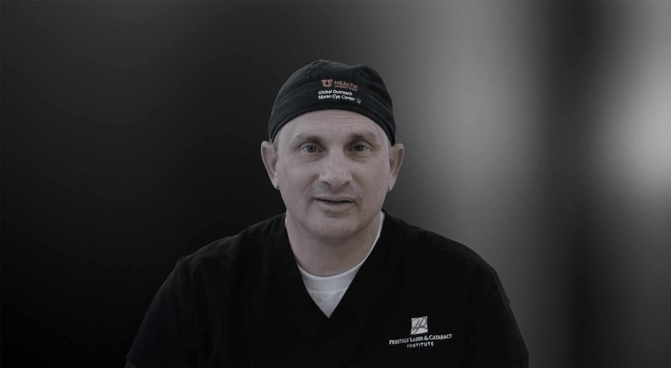 Portrait of an happy ophthalmic surgeon Dr Todd Jackson from Prestige Laser and Cataract Institute in the USA