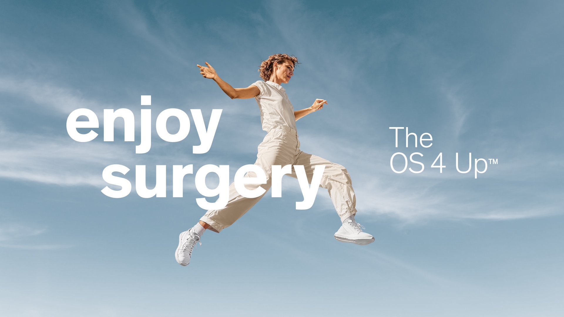 visual of the os 4 up from oertli with the slogan "enjoy surgery"