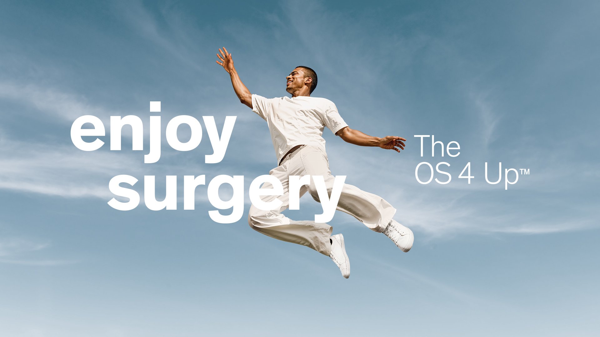 visual of the os 4 up from oertli with the slogan "enjoy surgery"