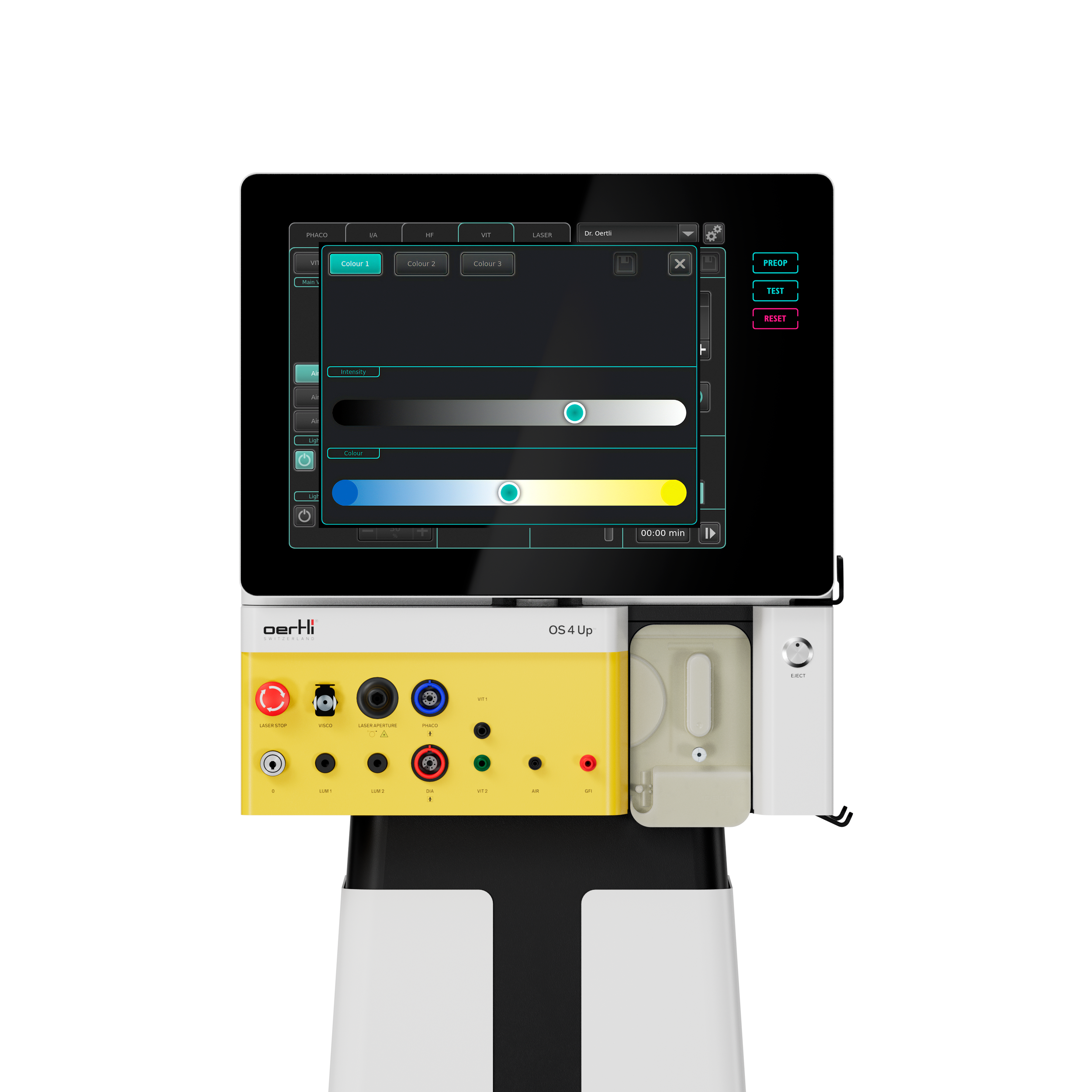 frontal view of OS 4 Up ophthalmic system
