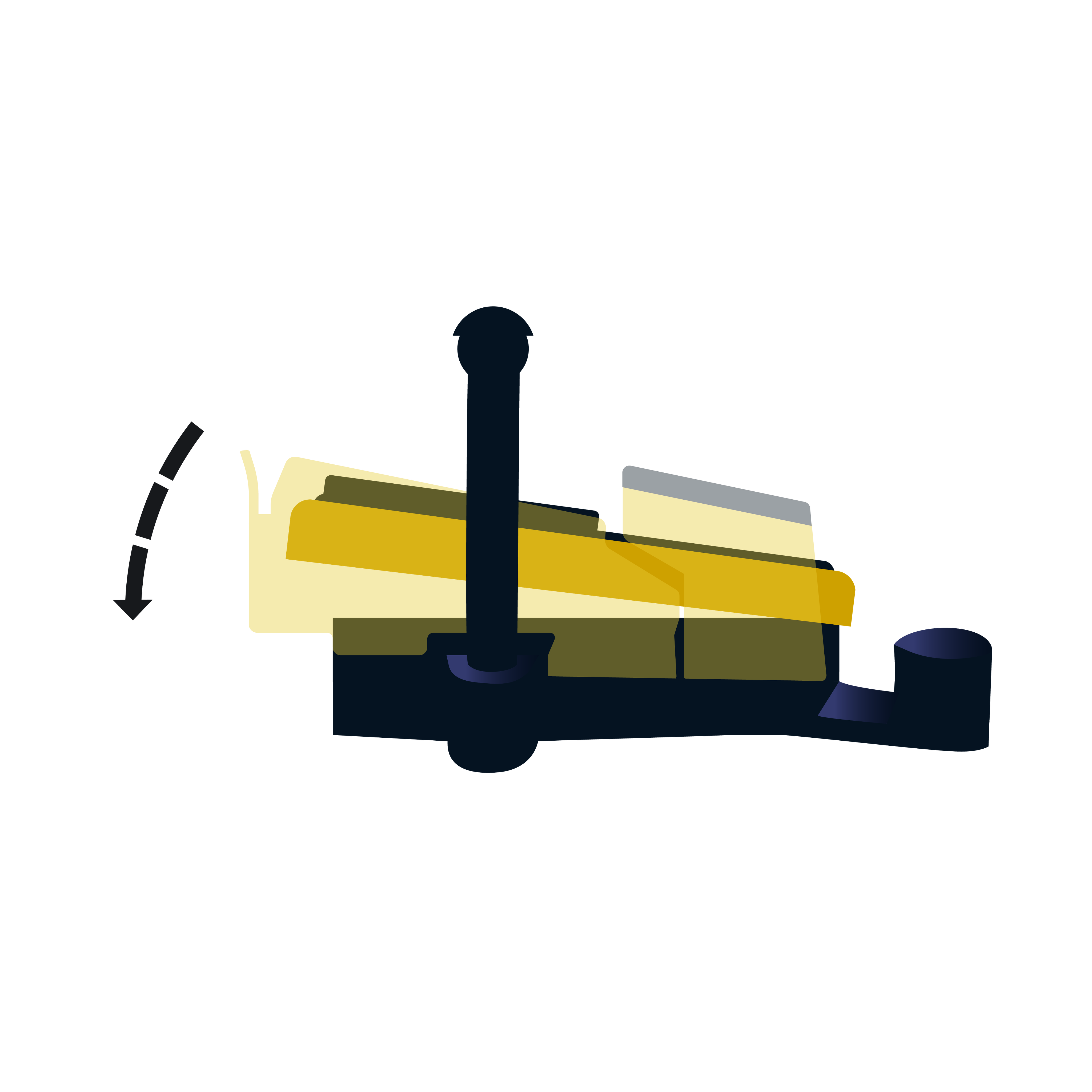 Graphic illustrating linear pedal control with smooth, proportional movement of the foot pedal
