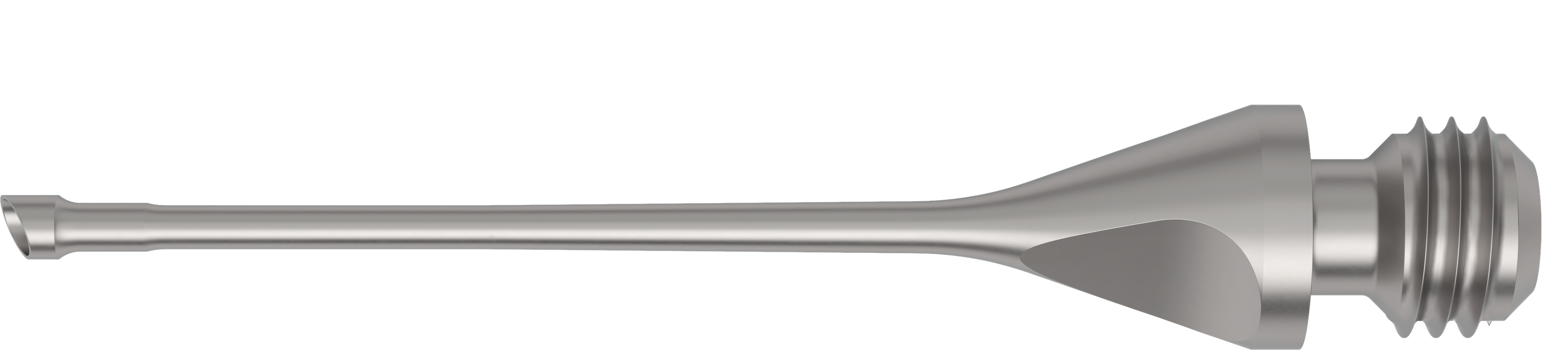 Metallic easyTip Co-MICS phaco tip with a 30 degree angled design