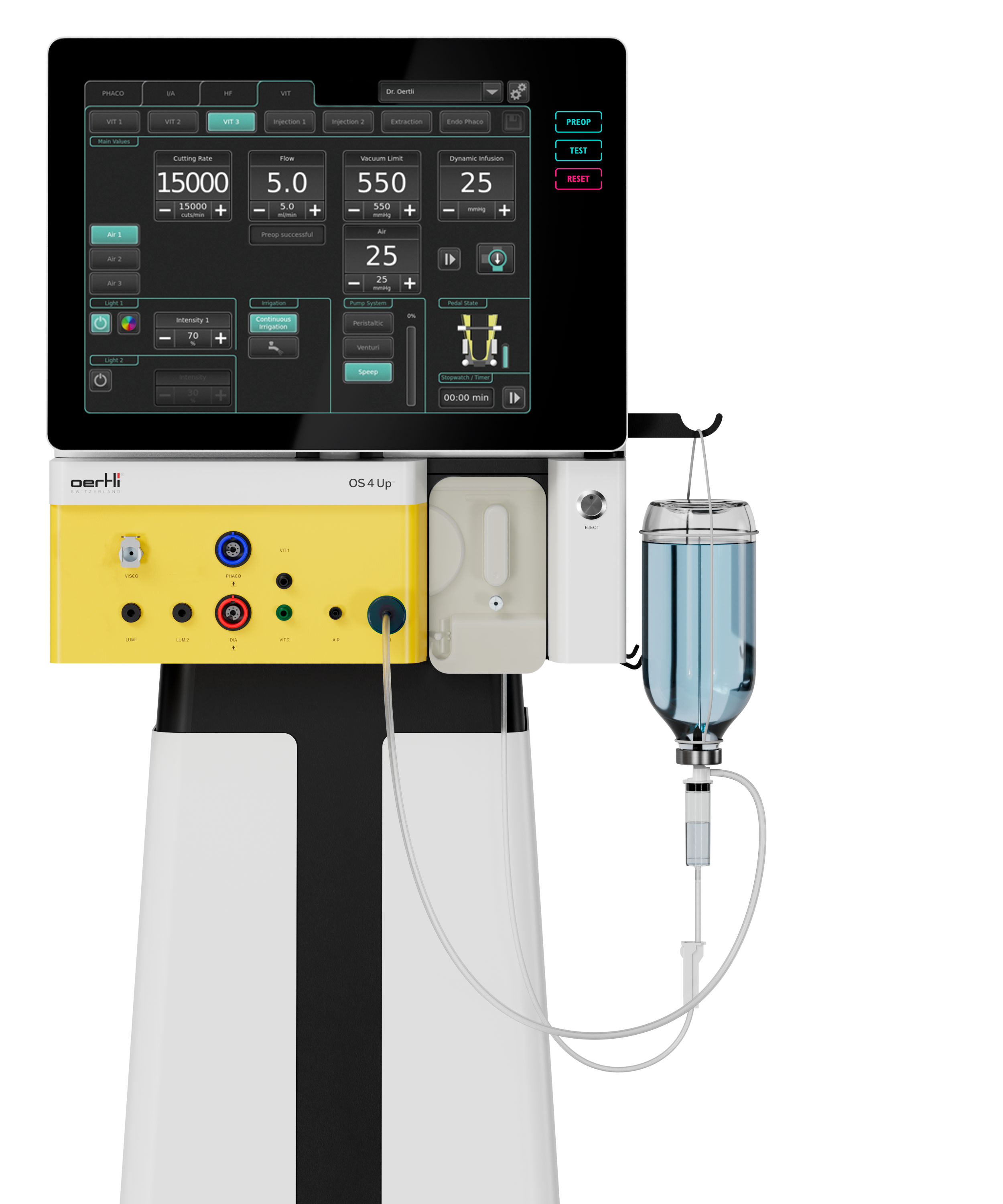 frontal view of  the OS 4 Up ophthalmic system