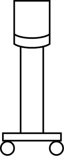 Line icon of the Faros surgical platform on a mobile device cart