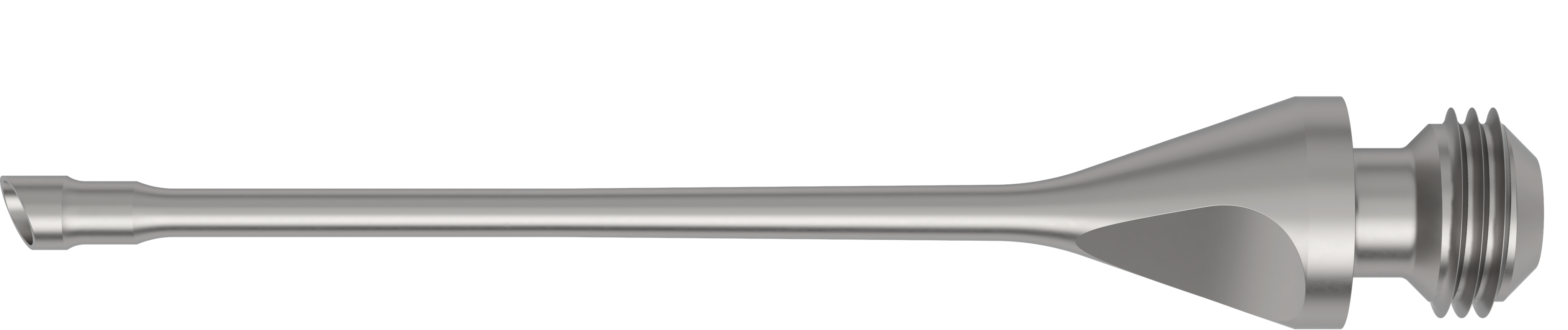 Metallic easyTip phaco tip with a 2.2 mm incision size and 30 degree angled design