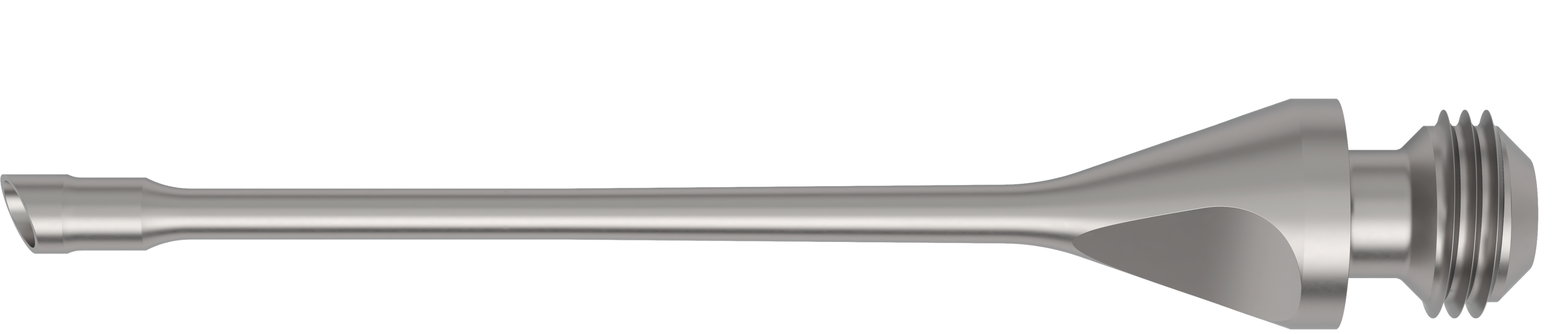 Metallic easyTip phaco tip with a 2.8 mm incision size and 30 degree angled design