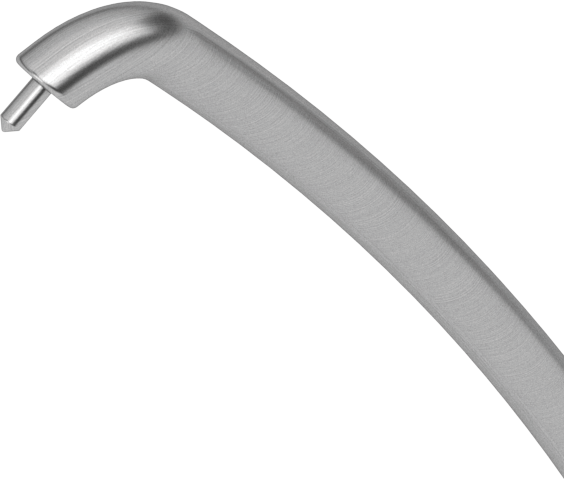 Detailed view of an extended HF capsulotomy tip for ophthalmic surgery