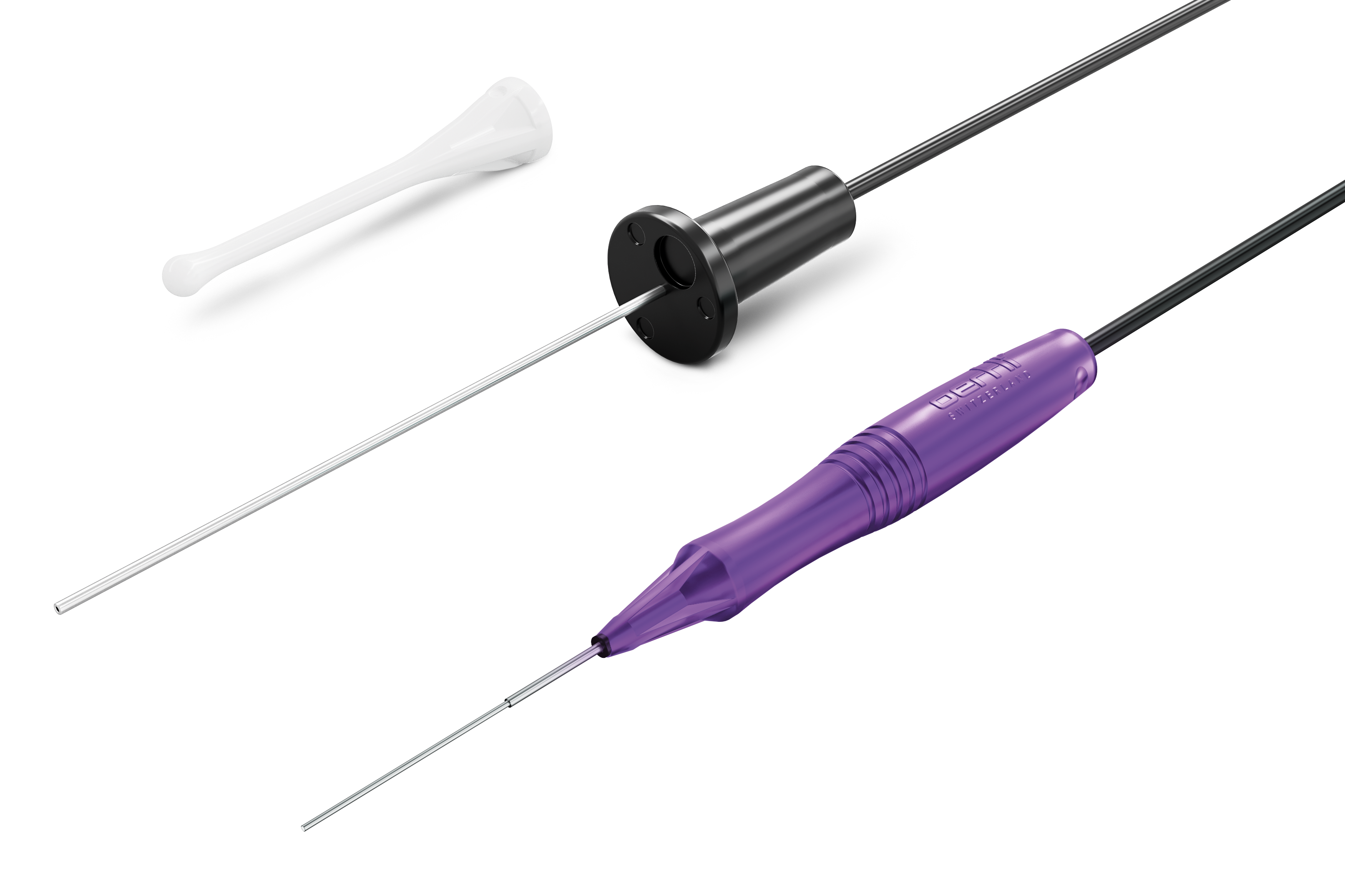 27G widefield shielded endo illuminator with Viper scleral indenter attachment