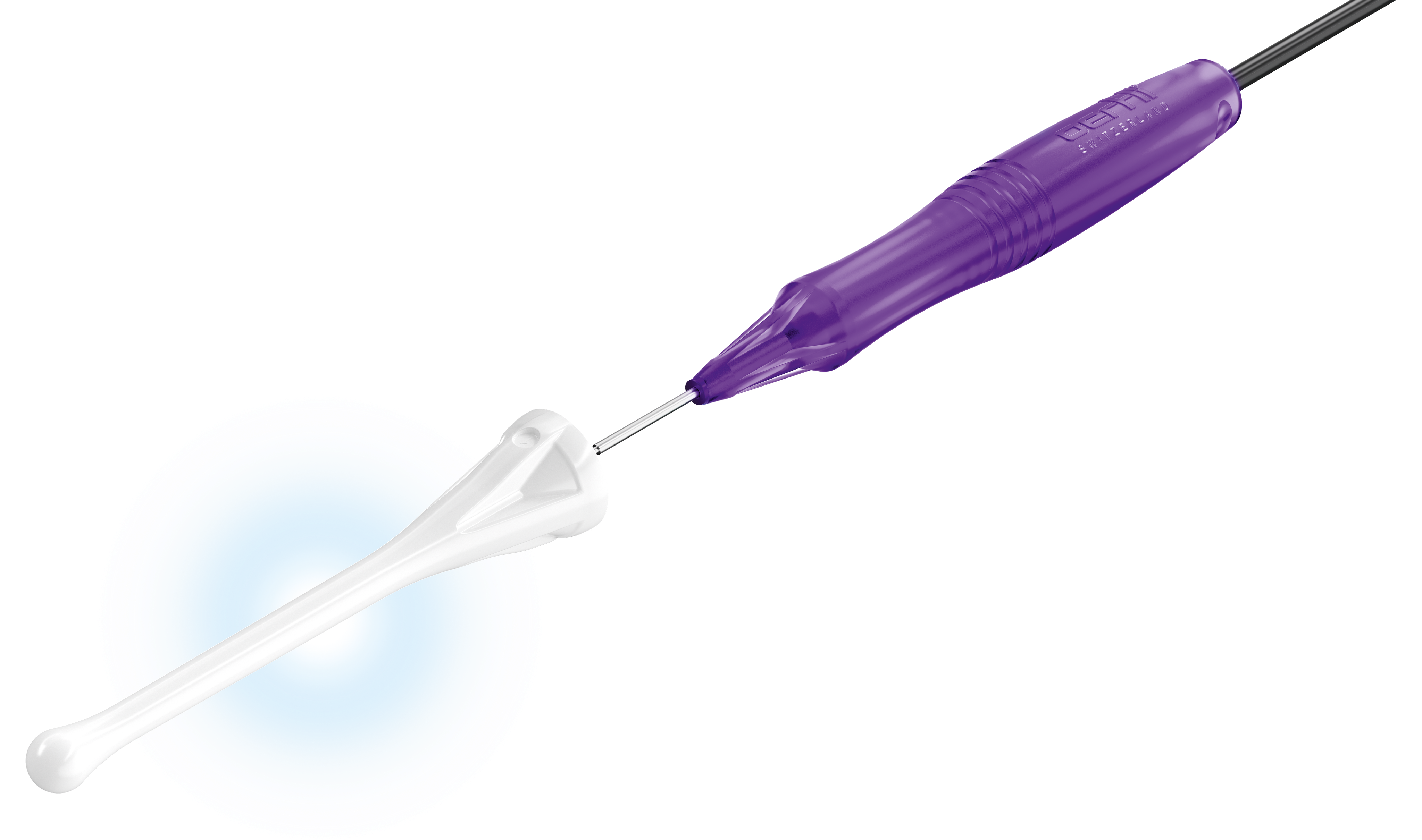 ViPer endo illuminator with scleral indenter tip and wide field illumination