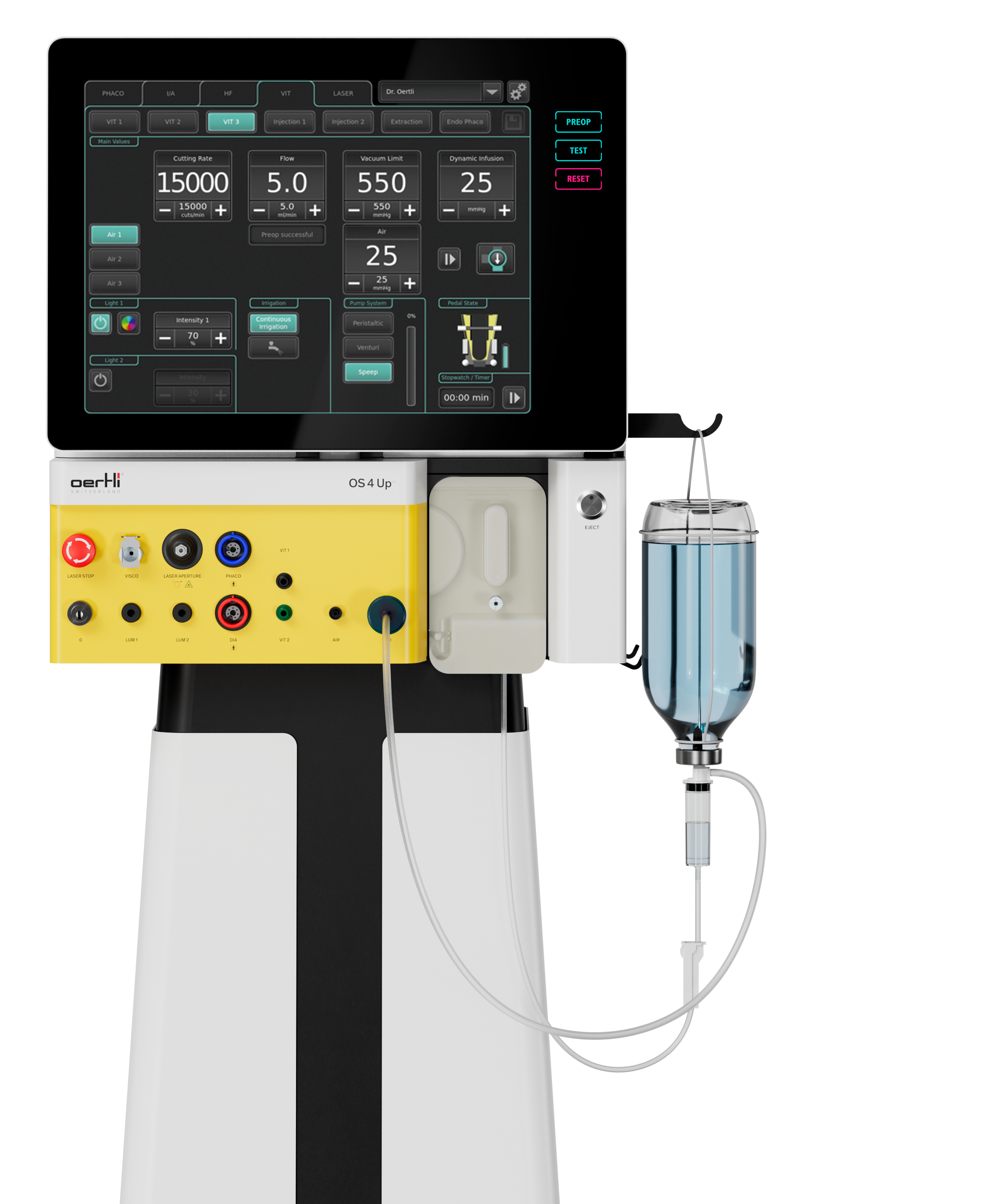 frontal view of  the OS 4 Up ophthalmic system