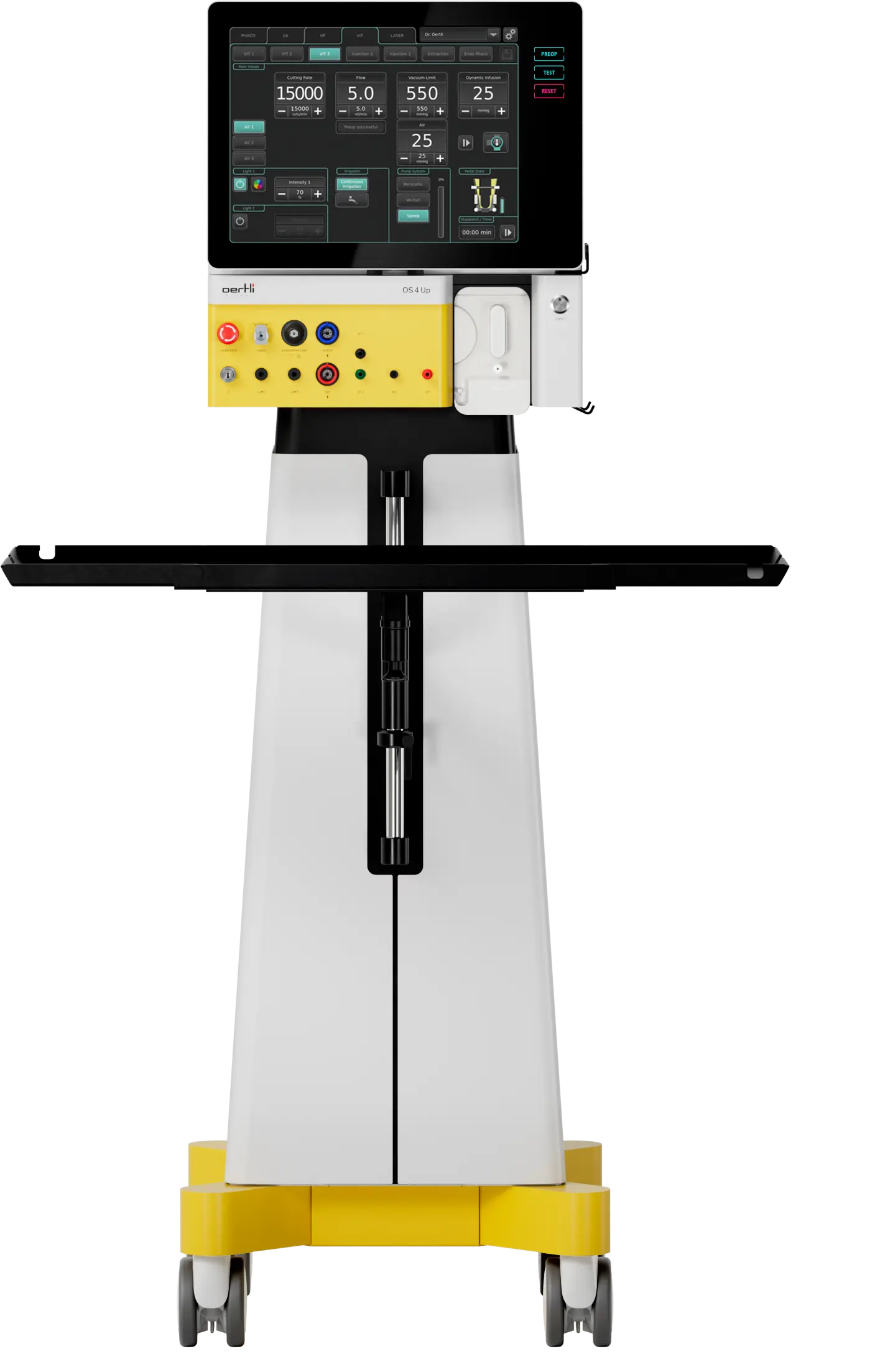   Rendering OS 4 Up surgical platform frontview with table
