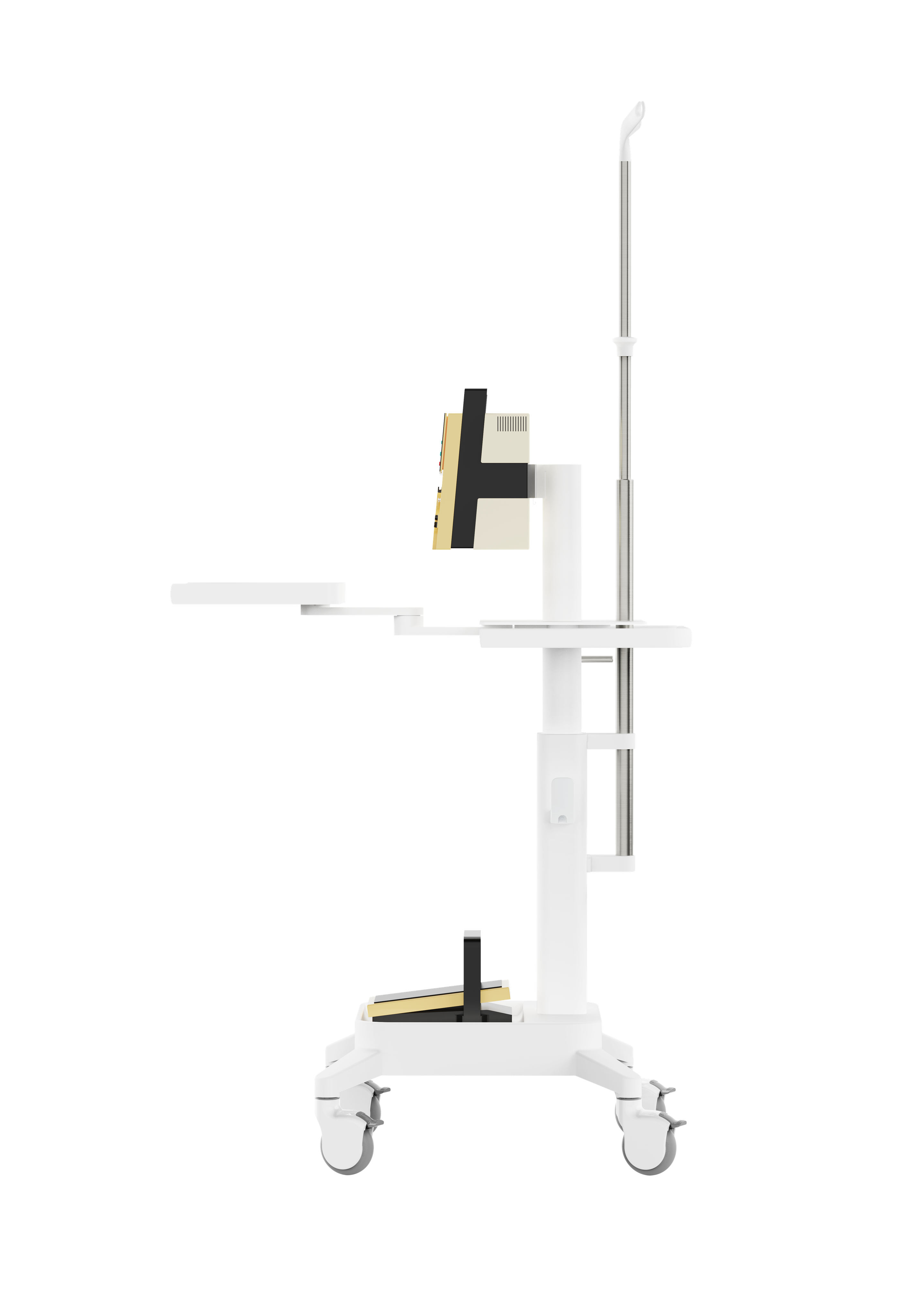 rotated view of the CataRhex 3 mounted on an infusion cart