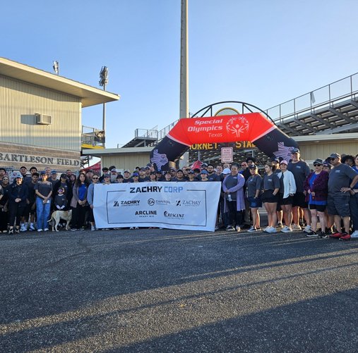 Zachry team members gathered at a Special Olympics Texas event