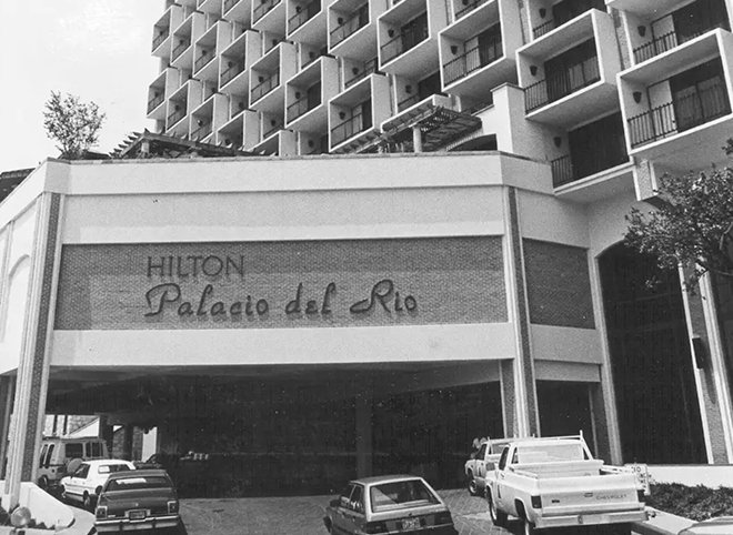 Hilton Palacio del Rio Hotel in San Antonio, Texas, completed by H. B. Zachry Company for HemisFair &rsquo;68