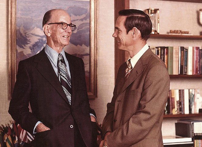 Henry B. Zachry, Sr. with his son, H. B. &ldquo;Bartell&rdquo; Zachry, Jr.