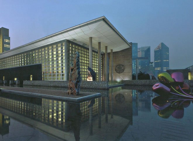 Exterior of the completed U.S. Embassy complex in Beijing, China